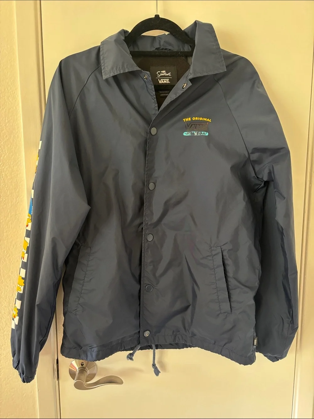 Vans Navy Windbreaker Jacket with Sleeve Graphics